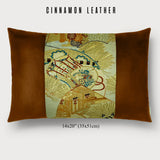 Royal Cart and Drum Lumbar Throw Pillow - Choice of Leather Colors