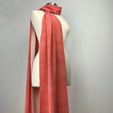 Custom Red Edo Komon Silk Scarf - Choice of Length and Leather Fringe