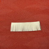 Custom Red Edo Komon Silk Scarf - Choice of Length and Leather Fringe