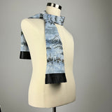 Fuji Silk Scarf - Choice of Leather Fringe Colors