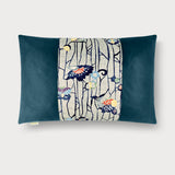 Fish, Sakura, & Butterfly Lumbar Throw Pillow - Choice of Leather Colors