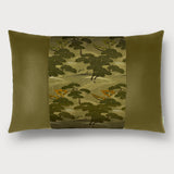 Boats and Bridges Lumbar Throw Pillow - Choice of Leather Colors