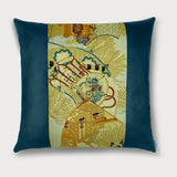 Royal Cart and Drum Square Throw Pillow - Choice of Leather Colors