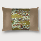 Imperial Palace with Karako Lumbar Throw Pillow - Choice of Leather Colors