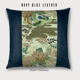 Mandarin Ducks Square Throw Pillow - Choice of Leather Colors