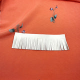 Custom Early Blossoms Silk Scarf - Choice of Length and Leather Fringe