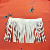 Custom Early Blossoms Silk Scarf - Choice of Length and Leather Fringe