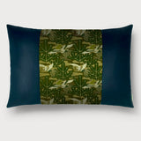 Phoenix with Young Pine (Wakamatsu 若松) Lumbar Throw Pillow - Choice of Leather Colors