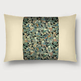 'Karako' Pattern Lumbar Throw Pillow - Choice of Leather Colors
