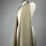 Custom Beige and Olive Silk Scarf - Choice of Length and Leather Fringe