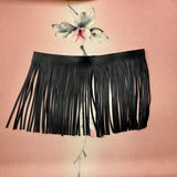 Custom Sakura Silk Scarf - Choice of Length and Leather Fringe