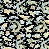 Dragons and 'Takara-Zukushi' Lumbar Throw Pillow - Choice of Leather Colors