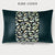 14x20" Pillow with Vintage Japanese Silk and Black Leather