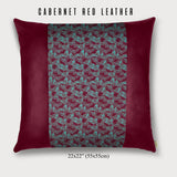 Butterflies Square Throw Pillow - Choice of Leather Colors