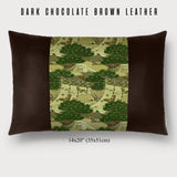Butterfly and Phoenix Lumbar Throw Pillow - Choice of Leather Colors