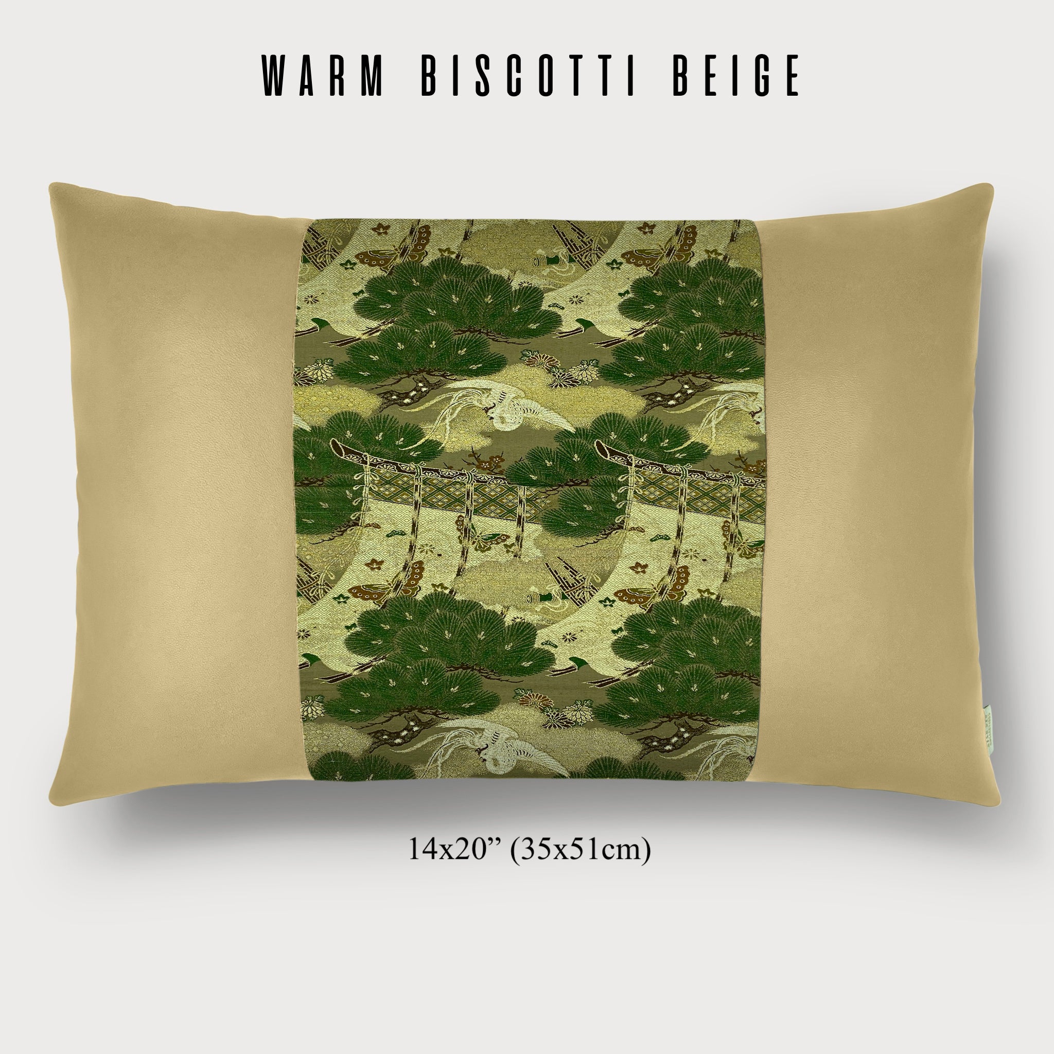 Butterfly and Phoenix Lumbar Throw Pillow - Choice of Leather Colors