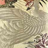 Phoenix and Flowers Silk Throw Pillow - Choice of Leather Colors