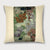 Phoenix, Pine, Ume and Chrysanthemum Japanese Silk (1912-1945) Pillow w/ Pearlized Parchment Beige Leather: View More Leather Colors!