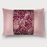 Arabesque Tsumugi Lumbar Throw Pillow - Choice of Leather Colors