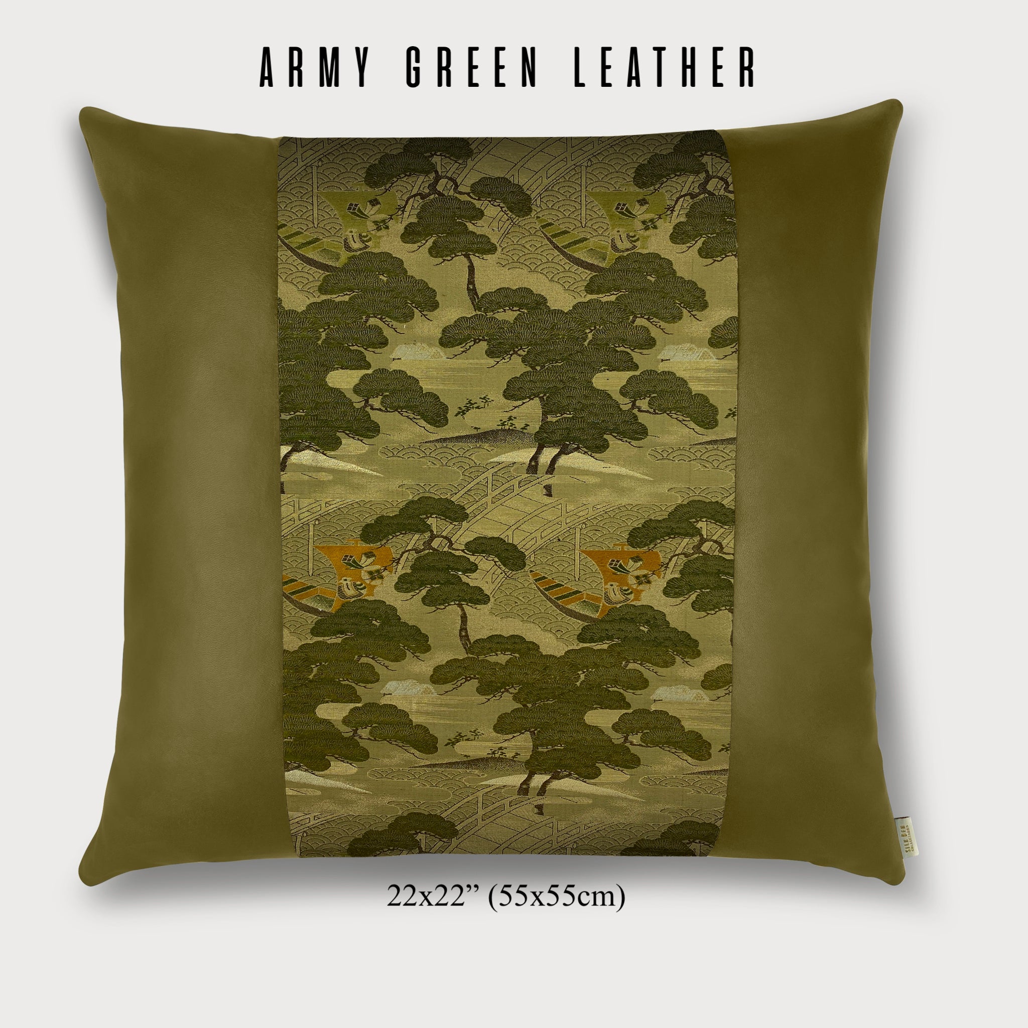 Boats and Bridges Square Throw Pillow - Choice of Leather Colors