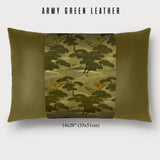 Boats and Bridges Lumbar Throw Pillow - Choice of Leather Colors