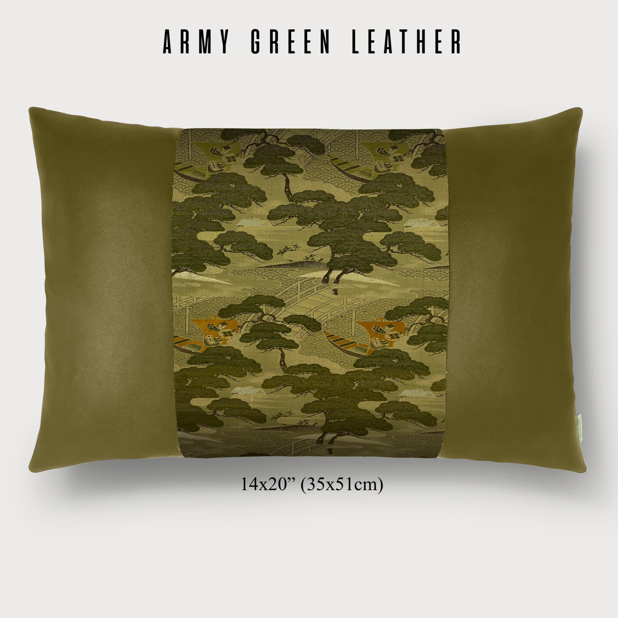 Boats and Bridges Lumbar Throw Pillow - Choice of Leather Colors