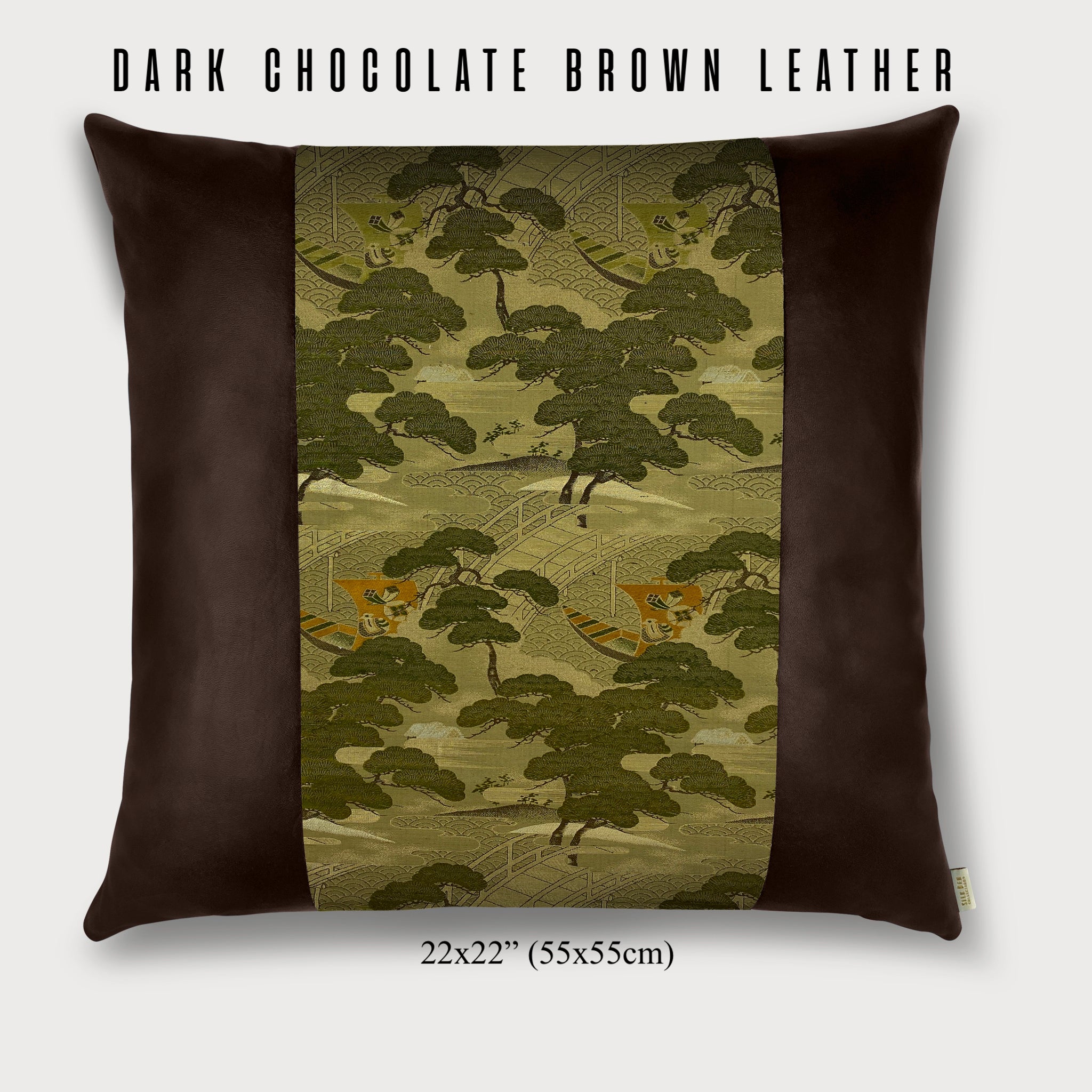 Boats and Bridges Square Throw Pillow - Choice of Leather Colors