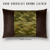 Boats and Bridges Lumbar Throw Pillow - Choice of Leather Colors