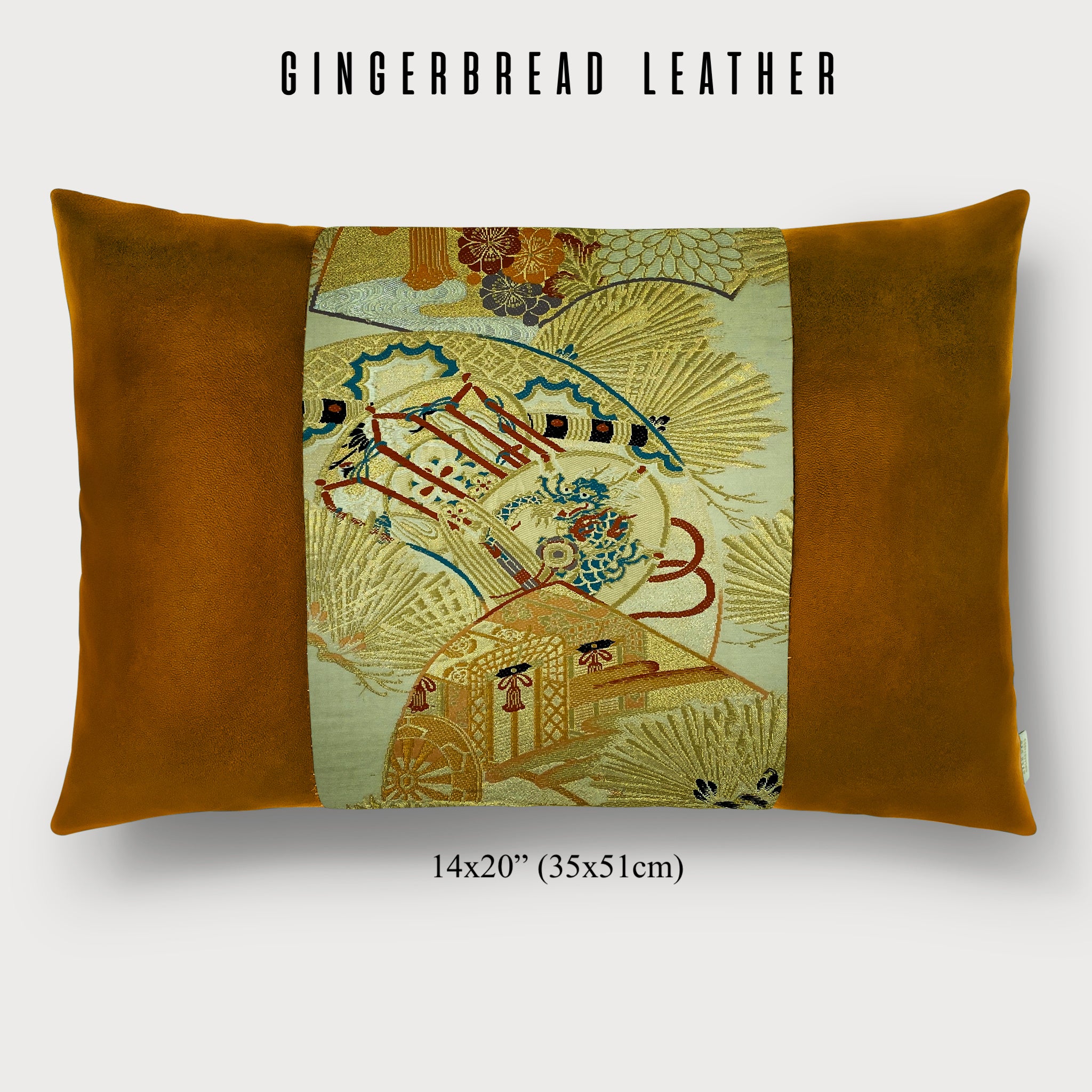 Royal Cart and Drum Lumbar Throw Pillow - Choice of Leather Colors