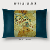 Royal Cart and Drum Lumbar Throw Pillow - Choice of Leather Colors
