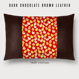 Daruma Doll Lumbar Throw Pillow - Choice of Leather Colors