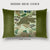 Mandarin Ducks Vintage Japanese Silk (1912-1949) with Avocado Green Leather: View More Leather Colors & Pillow Sizes!