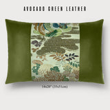 Mandarin Ducks Lumbar Throw Pillow - Choice of Leather Colors