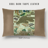 Mandarin Ducks Lumbar Throw Pillow - Choice of Leather Colors