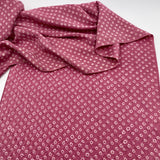 Pink Shibori Silk Scarf - Choice of Leather Fringe Colors