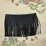 Custom Cream Silk Scarf with Noble People Scenery - Choice of Length and Leather Fringe