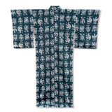 Vintage Silk Komon Kimono Green With Peacock, Deer, and Flower Pattern