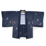 Vintage Black Silk Haori w/ 'Shishi' (Chinese Lion) Pattern