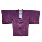 Vintage Silk Michiyuki Coat w/ Nested Diamond Pattern