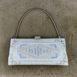 Beaded Purse From Japan With Diamond Motif Accented by Rhinestones (Vintage 1950's-1960's) Fits Most Cell Phones