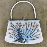 Beaded Purse From Japan With Peacock Motif (Vintage 1950's-1960's) Fits Most Cell Phones