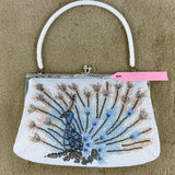 Beaded Purse From Japan With Peacock Motif (Vintage 1950's-1960's) Fits Most Cell Phones