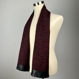 Karako (唐子) - Silk Scarf with Black Leather Fringe