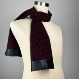 Karako (唐子) - Silk Scarf with Black Leather Fringe