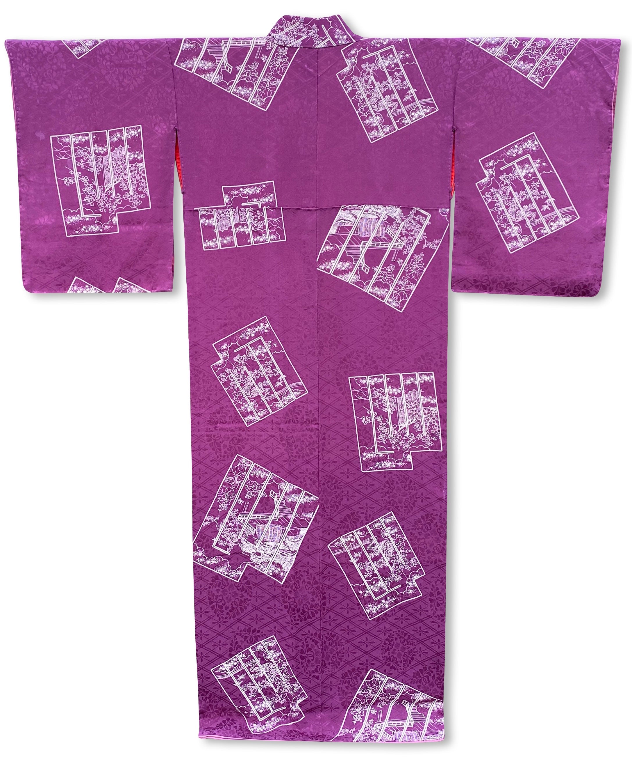 Silk Kimono With 'Genji-ko' Pattern (Vintage 1912-1945) – Silk Den ...