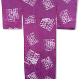 Silk Kimono With 'Genji-ko' Pattern (Vintage 1912-1945)