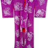 Silk Kimono With 'Genji-ko' Pattern (Vintage 1912-1945)