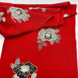 Kichisaboro Kuriyama - Silk Scarf with Long Black Leather Fringe
