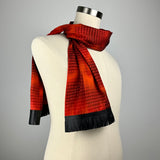 Highrise Silk Scarf - Choice of Leather Fringe Color