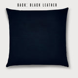 Fukusa Noh Actor with Fan - Square Throw Pillow with Choice of Leather Colors